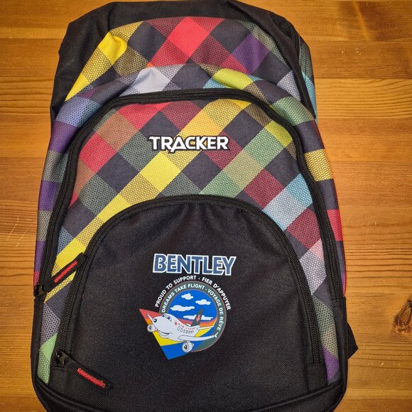 *Flash Sale half off lowerst price* backpack colorfull checkered rainbow school - Picture 1 of 11